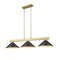 Z-Lite Cobalt Billiard, 3-Light, 14.25 In.W x 49.75 In.L x 10 In.H, Modern Gold/Bronze 152MGLD-MBRZ - alternate 1